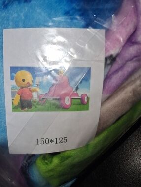 Wobbly Life Plush Kids Multicolor Soft Play Throw Blanket NWT